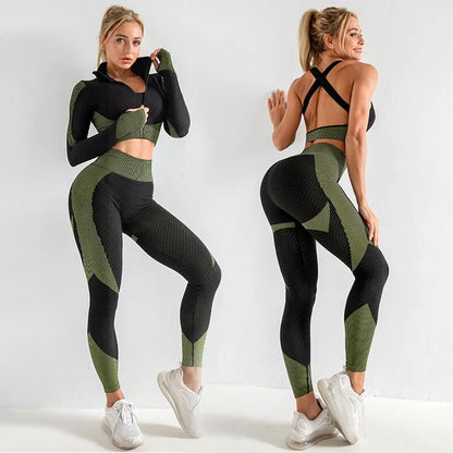 Nahtlose Outfits Yoga-Sets