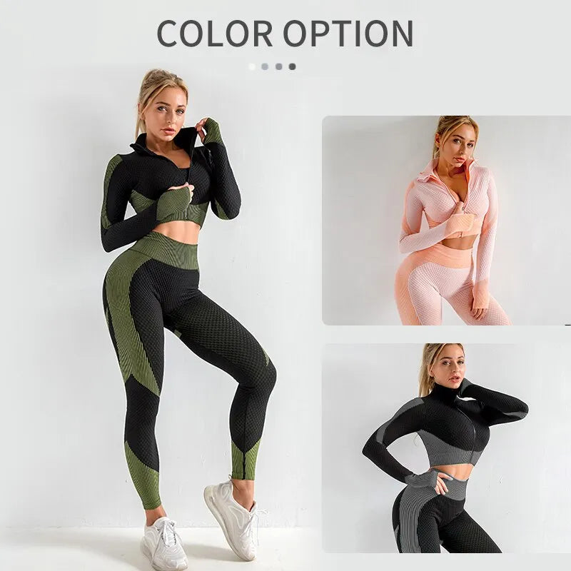 Nahtlose Outfits Yoga-Sets